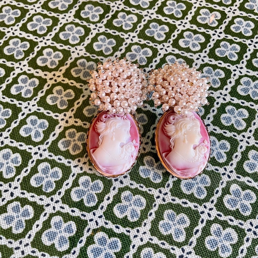 Nicola Bathie Cameo Earrings